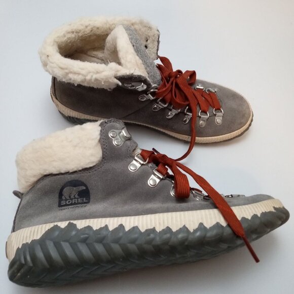 Gray Suede Sorel Boots, Waterproof, Size 6.5 - Picture 2 of 6
